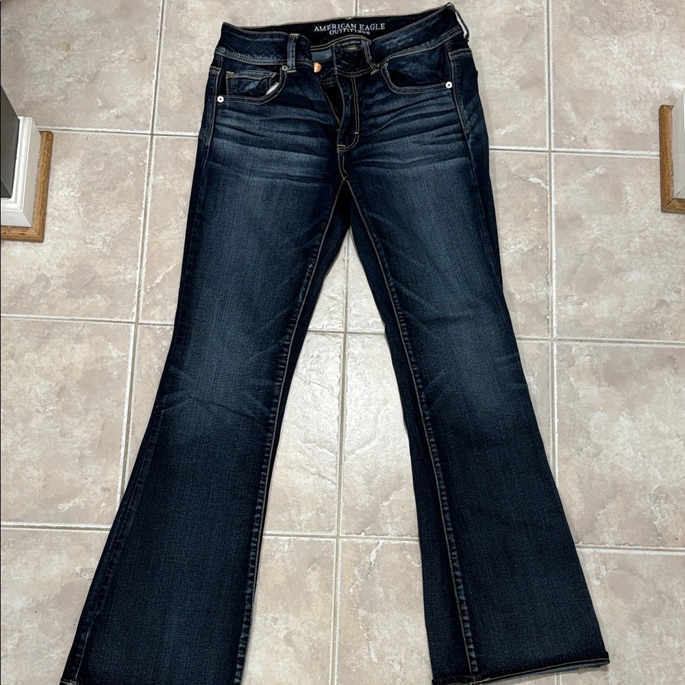 American Eagle Outfitters Women's Dark Indigo Flare Jeans